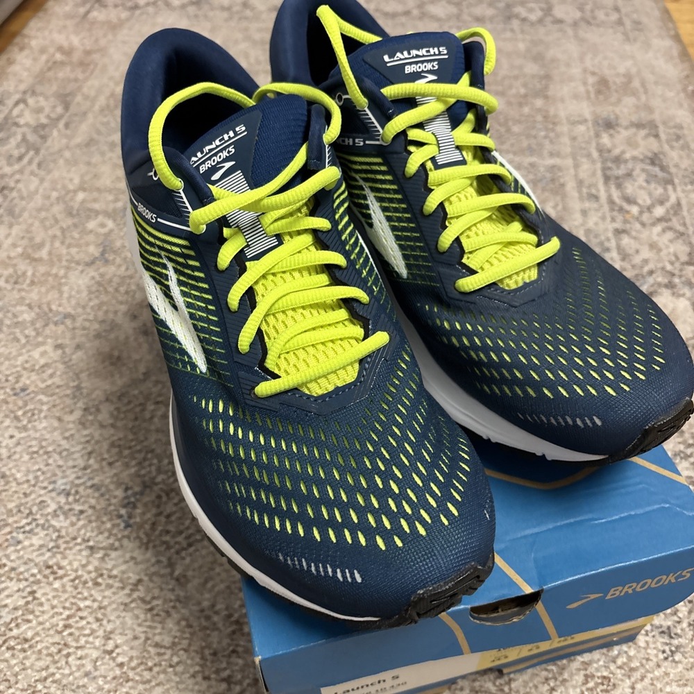 Brooks Launch 5 DNA Mens Sz 10.5 Running Navy Sneakers Athletic Shoe 1102781D430